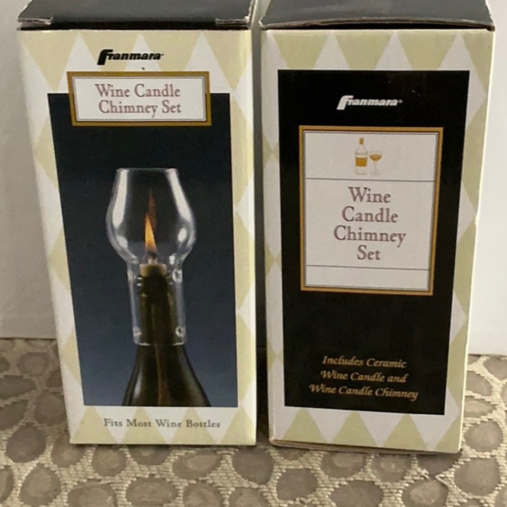 Wine Candle Chimney Set - Clear